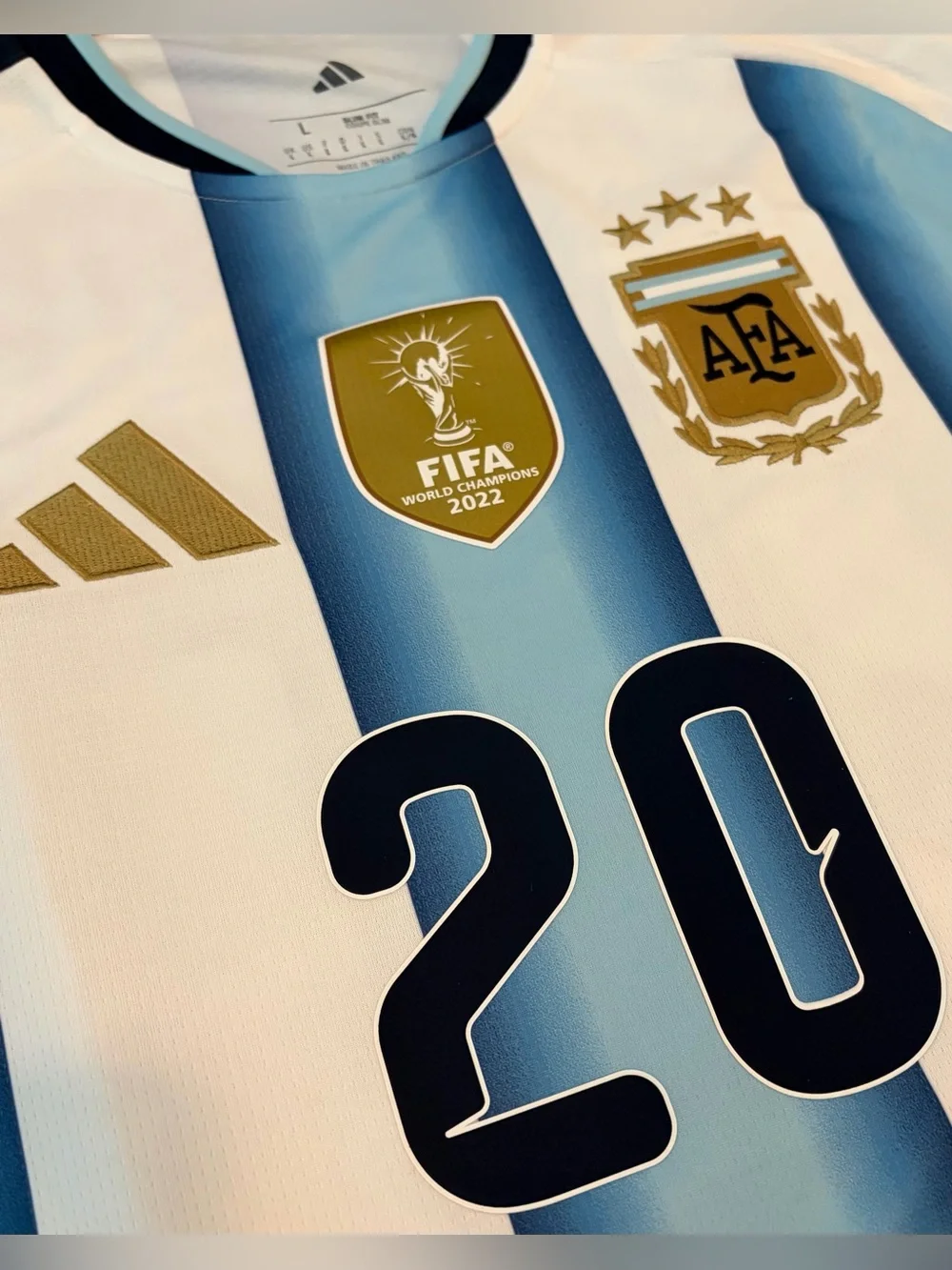 Adidas Official Argentina 2026 Team JM8396 Mac Allister #20 Jersey Men’s Sz: L